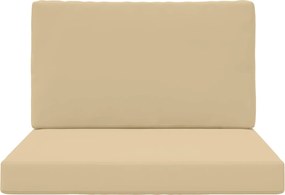 vidaXL Μαξιλάρι Καναπέ Εξωτερικού Χώρου 2 pcs Μπεζ Πολυεστέρας