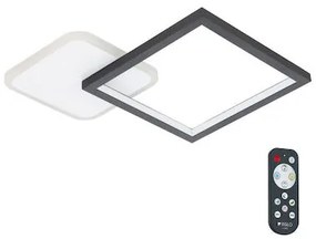 Eglo Gafares Μοντέρνα Μεταλλική Πλαφονιέρα Οροφής με Ενσωματωμένο LED σε Μαύρο χρώμα 33cm 900422