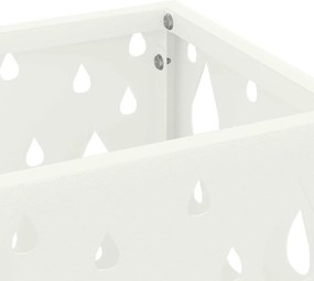 vidaXL Βάση ομπρέλας βροχής Λευκό 15,5 x 15,5 x 49 εκ Ατσάλι