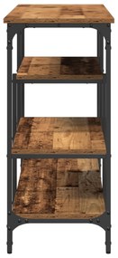 vidaXL Τραπέζι κονσόλας Παλιό Ξύλο 100x35x75 εκ. Κατασκευασμένο από Ξύλο και Σίδερο