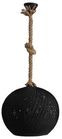 Φωτιστικό Οροφής Silk-02 Φ35 Rope 1/L Ε/27 31-1152 Black-Brown Heronia Rope