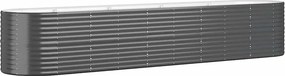 vidaXL Ζαρντινιέρα Ανθρακί 368x80x68 εκ Γαλβανισμένος χάλυβας
