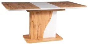 TABLE SYRIUSZ OAK WOTAN / WHITE MATT 120 (160) X80 IN DIOMMI SYRIUSZDWBM120IN DIOMMI-80-2357