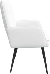 vidaXL Καναπές 2 ατόμων Λευκό 115 x 61 x 87 εκ. Ύφασμα