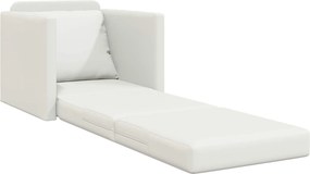 vidaXL Κρεβάτι καναπές 60cm Λευκό Δερματίνη