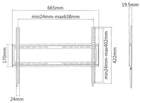 Βάση TV Superior 37-70 fixed extra slim