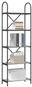 vidaXL Ράφι Βιβλίων Γκρι sonoma 60 x 30 x 183 εκ Επεξεργασμένο ξύλο