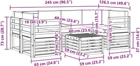 vidaXL Σειρά Καναπέ Εξωτερικού 7 pcs Λευκό και Κρεμ Πολυεστέρας