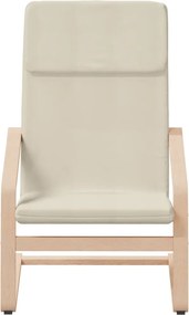 vidaXL Πολυθρόνα Relax Κρεμ Υφασμάτινη με Υποπόδιο