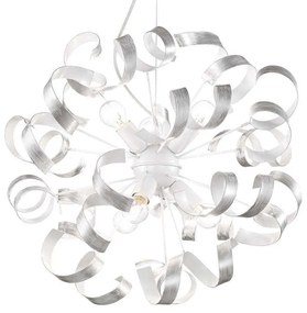 Φωτιστικό Οροφής Vortex 101613 53x65/115cm 6xE14 40W Silver Ideal Lux