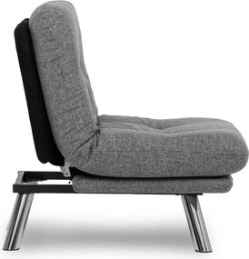 Πολυθρόνα-Κρεβάτι Ανοιχτό Γκρι MISA SMALL SOLO 78x70x85
