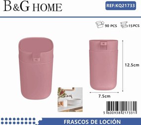Θήκες κρεμοσάπουνου Dispenser πλαστικές - Σετ 5pcs - Pink - 21733