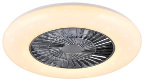 Ανεμιστήρας Οροφής Χρωμέ 59cm Led 39,6w 3000-6500K 3900lm Trio Lighting Visby R62402106