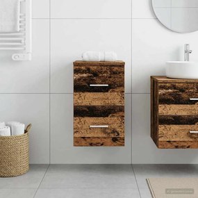 vidaXL Ντουλάπι Μπάνιου Παλαιωμένο ξύλο 30 x 35 x 50 εκ.