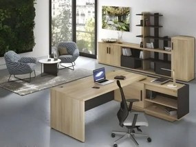 Γωνιακό γραφείο Marbrand-Δεξιά-Fusiko-Mavro-Μήκος:200εκ.