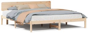 vidaXL Σκελετός Κρεβατιού Φυσικό 180 x 200 cm Μασίφ ξύλο πεύκου