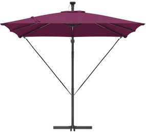 vidaXL Ομπρέλα Cantilever Banana Μπορντό 249 x 249 x 250 εκ.