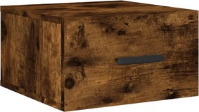 vidaXL Κομοδίνο Επιτοίχιο Καπνιστή Δρυς 35 x 35 x 20 εκ.