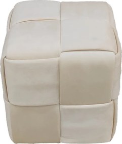 Σκαμπό Jisko pakoworld μπεζ βελούδο 38x38x40εκ