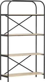 vidaXL Ράφι Βιβλίων Δρύς Sonoma 80 x 30 x 146 εκ Επεξεργασμένο ξύλο