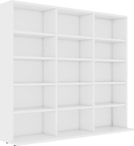 vidaXL Έπιπλο για CD Λευκό 100 x 23 x 89,5 εκ. από Επεξ. Ξύλο