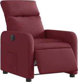 vidaXL Πολυθρόνα Ανακλινόμενη Ηλεκτρική Μπορντό Υφασμάτινη