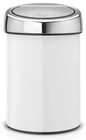 Brabantia 647216 Καλαθάκι Μπάνιου Touch Bin 3L, White
