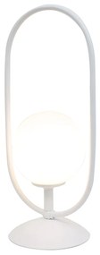Φωτιστικό Επιτραπέζιο 1xG9 Υ40cm  Λευκό Μέταλλο και Λευκή Οπαλίνα Inlight 3041-WΗ