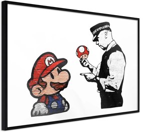 Αφίσα - Banksy: Mario and Copper - 30x20 - Μαύρο - Χωρίς πασπαρτού