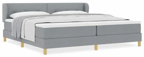 vidaXL Κρεβάτι με Ελατήρια και Στρώμα Κρεμ 90x200 εκ Υφασμα με στρώμα