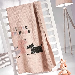 Κουβέρτα Παιδική Doggy Pink Saint Clair Μονό 160x220cm Πολυέστερ