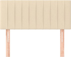 vidaXL Κεφαλάρι Κρεβατιού Κρεμ 100x5x78/88 εκ. Υφασμάτινο