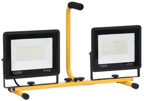 vidaXL Προβολέας LED με Λαβή Ψυχρό Λευκό 2 x 100 W
