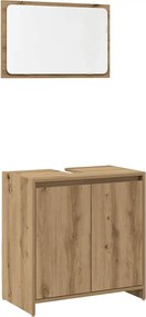 vidaXL Σετ Επίπλων Μπάνιου 2 Τεμαχίων Τεχνίτης Δρυς από Τεχν. Ξύλο