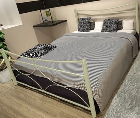 Κρεβάτι Pier-150x200-Εκρού-Με ποδαρικό