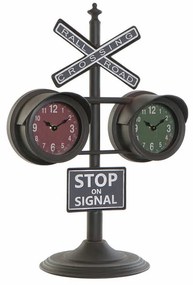 Bordklokke DKD Home Decor Μαύρο Vintage Φανάρι