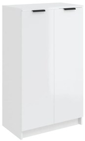 vidaXL Παπουτσοθήκη Γυαλιστερό Λευκό 59x35x100 εκ. Επεξεργασμένο Ξύλο