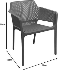 Πολυθρόνα Oviez pakoworld pp σε cappuccino απόχρωση 59x58x79εκ