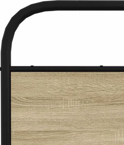 vidaXL Σκελετός Κρεβ. Χωρίς Στρώμα Sonoma Δρυς 140x200 εκ. Μεταλλικό