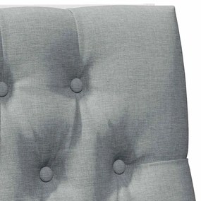 vidaXL Ταπετσαρισμένο κεφαλάρι Ανοιχτό γκρι 100 cm