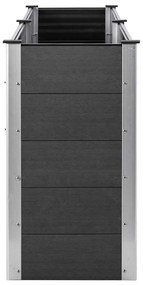 vidaXL Ζαρντινιέρα Υπερυψωμένη Γκρι 250 x 50 x 91 εκ. από WPC