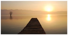 Ταπετσαρία XXL - jetty, lake, sunset... 550x270