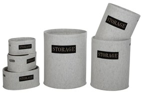 Καλάθι Σετ 6τμχ Τσόχινα Ανοιχτό Γκρι STORAGE 48x35x55εκ.-26x18x14εκ. iliadis 85767