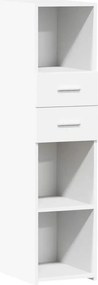 vidaXL Ντουλάπι Λευκό 30x42,5x124 εκ. από Επεξεργασμένο Ξύλο