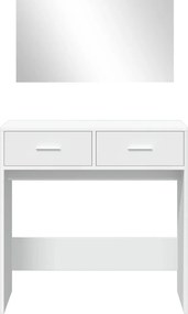 vidaXL Μπουντουάρ με Καθρέφτη Λευκό 80 x 39 x 80 εκ.