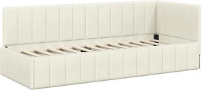 vidaXL Κρεβάτι Γωνίας Κρεμ 80 x 200 cm Βελούδο