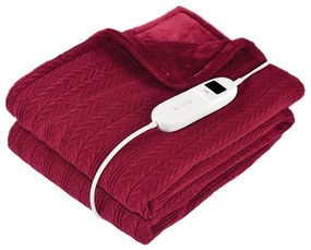 LIFE VILLA RUBY DOUBLE Ημίδιπλη Ηλεκτρική Κουβέρτα Πλενόμενη Κόκκινη 160W 120x160εκ.