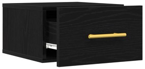 vidaXL Κομοδίνο Τοίχου Μαύρη Δρυς 35x35x20 εκ.