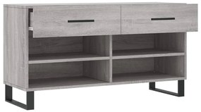vidaXL Παπουτσοθήκη Γκρι Sonoma 102x35x55 εκ. από Επεξεργασμένο Ξύλο