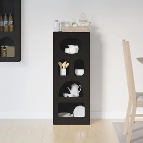 VidaXL Πλαϊνό γραφείο ELST Μαύρο 40 x 35 x 100,5 εκ Επεξεργασμένο Ξύλο